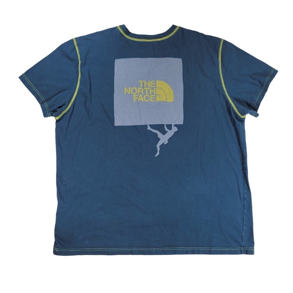 The North Face Graphic Tee Mens 2XL Blue Contrast Stitch Outdoors Climbing - Picture 1 of 8